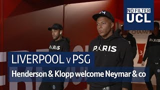 Liverpool v PSG  Henderson amp Klopp welcome Neymar amp Mbappe to Anfield  No Filter UCL [upl. by Map]