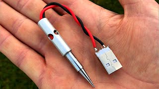 Make SOLDERING IRON Using 12v charger [upl. by Boothe]