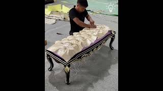 Prepare yourself for a gorgeous regal tufted bench and chair foryou shortvideo trending fyp [upl. by Milda835]