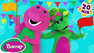 Wave the Flag Song  More Barney Nursery Rhymes and Kids Songs [upl. by Nytsirc]