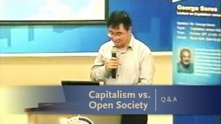 George Soros Lecture Series Capitalism vs Open Society QampA [upl. by Son]