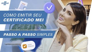 EMITA seu CERTIFICADO MEI 👏 PASSO A PASSO SIMPLES [upl. by Melas]