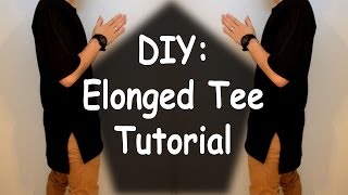 DIY TShirt to Elonged TShirt Tutorial  KAD Customs 28 [upl. by Hairabez]