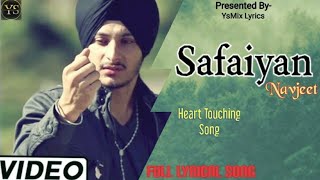 Safaiyan  Navjeet Official Lyrical Video Goldboy  Kjatti  Punjabi Romantic Song  YsMix Lyrics [upl. by Polik476]