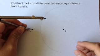 Construct the loci of points an equal distance away from 2 [upl. by Scheck]