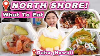 TOP RATED FOOD in Oahus North Shore  Haleiwa Kahuku Garlic Shrimp Poke Bowl Shave Ice amp more [upl. by Brebner]