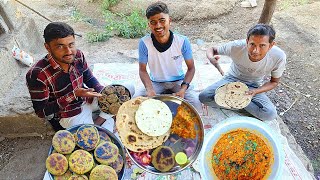 Rajawadi Oro And Tikki Rotla Village Famous Recipe  Village Life Oro Tikki Rotla Recipe  Cooking [upl. by Areta]