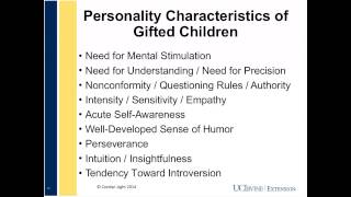 Social and Emotional Needs of the Gifted Child What Parents Want to Know 2272014 [upl. by Rosemarie]