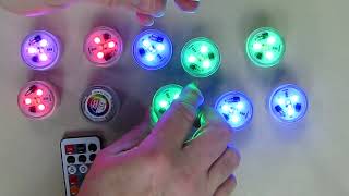 AWESOME Submersible LED Tea Lights with Remotes 100 Waterproof REVIEW [upl. by Erie]