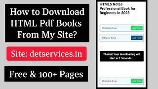 How to Download Pdf Books From My Site in 2023   Html Pdf Books DETServices [upl. by Ahseiyk560]