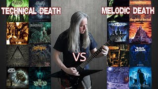 Technical Death Metal VS Melodic Death Metal Ultimate Guitar Riffs Battle [upl. by Ravilob]