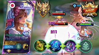 FLORYN SOLO MYTHICAL GLORY RANKED GAMEPLAY  BEST BUILD AND EMBLEM 2024  MOBILE LEGENDS [upl. by Castor563]