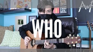 Who  Lauv feat BTS  Jungkook and Jimin Cover fingerstyle guitar [upl. by Kluge]