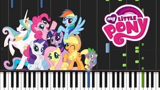 My Little Pony  Theme Song Synthesia Tutorial [upl. by Kutzer832]