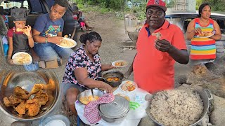 Spending The Day In Annotto BayFishin Village Buying Fish amp Cooking Gungo Rice amp Peas W Fry Chicken [upl. by Alyk857]