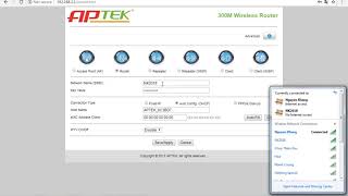 Hướng Dẫn Cài Đặt Aptek WIFI N302 ROUTER 2018 [upl. by Ecinnaj]