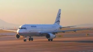 Aegean Airlines A320 ✈ Barcelona  Athens Take off climb amp landing [upl. by Ennaus]