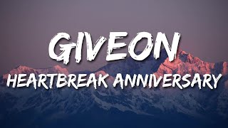 Giveon  Heartbreak Anniversary Lyric Video [upl. by Atteynot]