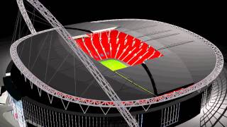 Wembley Stadium Night Lighting  Roof [upl. by Camfort]