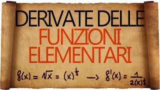 Derivate delle funzioni elementari  costanti  potenze e radici [upl. by Ecnadnac]