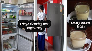 How I clean and organize my fridge  Healthy summer drinks Green gram Juice Ragi Juice [upl. by Aruasi]