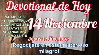 Devocional de hoy 14 Noviembre  Devocionales cristianos cortos  Devocionales diarios  Devocional [upl. by Jenica459]