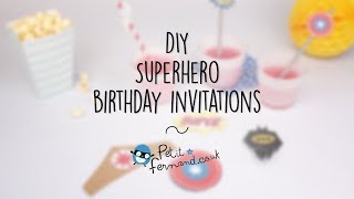 DIY Superhero Birthday Invitations l PetitFernand [upl. by Endaira]