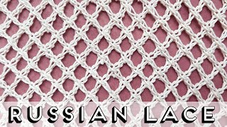 How to Knit the Russian Diamond Lace from the Longchamp Dupe [upl. by Airtened348]