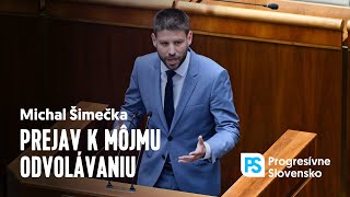 Prejav Michala Šimečka na jeho odvolávanie z postu podpredsedu NR SR [upl. by Avir]