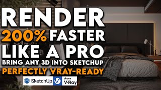 Convert any 3dsmax Object into VRayReady Sketchup Model [upl. by Ermentrude]