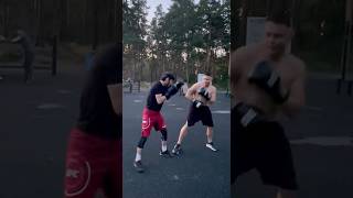 Street Boxing Sparring Heavyweight vs Middleweight [upl. by Lombardi]