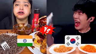 SPICY NOODLES CHALLENGE GONE WRONG PART2  Funniest mukbang compilation [upl. by Darcy]