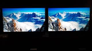 2018 Q7FN VS Q9FN Movie Mode 4K Hdr Samsung QLED [upl. by Meagan]