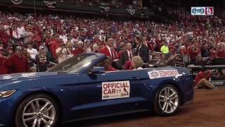 Cardinals Hall of Famers introduced on Opening Day [upl. by Nohsram459]