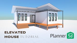 Planner 5D Tutorial  Elevated House Design [upl. by Assirialc489]