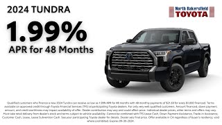 Finance the 2024 Tundra at North Bakersfield Toyota [upl. by Akyeluz]