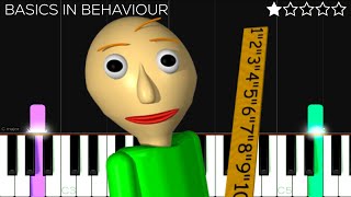 Basics in Behaviour  Baldi’s Basics  EASY Piano Tutorial [upl. by Recor]