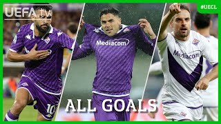 GONZÁLEZ SOTTIL BONAVENTURA  All FIORENTINA 202324 GOALS to reach the UECL Final ⚽ [upl. by Nadabus]