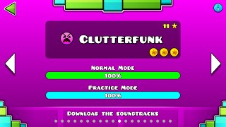 Geometry Dash  Lvl 11  Clutterfunk All Coins [upl. by Eladnor561]