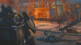 Enclave attack Brotherhood of Steel Base in Fallout 4  Next Gen Update [upl. by Jelsma]