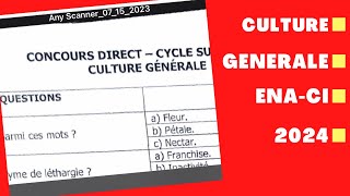 Correction du sujet de culture générale ENACI entrée en 2024  cycle sup [upl. by Pelletier]