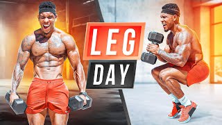 COMPLETE 45 MIN LEG DAY WORKOUTBODY WEIGHT  DUMBBELLS [upl. by Aenej]