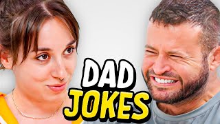 Dad Jokes  Dont laugh Challenge  Abby vs Andrew  Raise Your Spirits [upl. by Ianej]