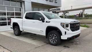 White 2024 GMC Sierra 1500 AT4 Review Calgary Alberta  Wolfe Calgary [upl. by Denna]