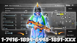 NEW UPDATE 34🔥BEST SENSITIVITY CODE  CONTROL SETTINGS BGMIPUBG MOBILE [upl. by Acinehs]