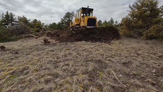 Construction of Dangerous OffRoad Roads with the Predatory Caterpillar D7g Bulldozer bulldozer [upl. by Atekram]