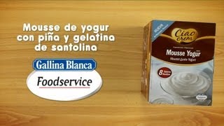 Receta Mousse de yogur con piña y gelatina de santolina [upl. by Brookes]