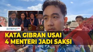 Gibran Rakabuming Raka Buka Suara soal 4 Menteri Bersaksi di MK Kurang Apa Lagi [upl. by Gregson211]