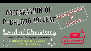 Chlorination of Toluene  Ferric Chloride  Ortho chlorotoluene  Para chlorotoulene  Haloarenes [upl. by Weil]