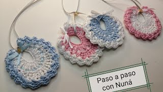 Tutorial gratisbabero souvenir 🍼 baby shower crochet 🦋 [upl. by Joanie999]